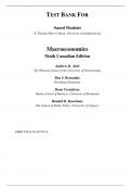 Test Bank For Macroeconomics, Canadian Edition, 9th Edition by Andrew B. Abel, Ben S. Bernanke, Dean Croushore, Ronald D. Kneebone Chapter 1-15
