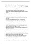 Maternity HESI review - This is study materials that covers each and every questions of HESI A+