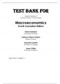 Test Bank For Macroeconomics, Canadian Edition, 4th Edition by Glenn Hubbard, Anthony Patrick O'Brien, Apostolos Serletis, Jason Childs Chapter 1-14