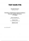 Test Bank For Introductory Mathematical Analysis for Business, Economics, and the Life and Social Sciences, 14th Edition by Ernest F Haeussler, Richard S. Paul, Richard J. Wood Chapter 1-17