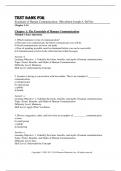 Test Bank For Essentials of Human Communication, 10th Edition by Joseph A. DeVito Chapter 1-14