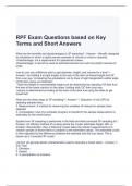 RPF Exam Questions based on Key Terms and Short Answers 2024