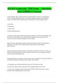 ATI RN Leadership TOP Exam Questions  and CORRECT Answers
