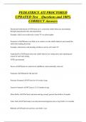 PEDIATRICS ATI PROCTORED  UPDATED Test Questions and 100&percnt;  CORRECT Answers