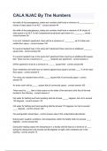 CALA NJAC By The Numbers questions and correct detailed answers &vert;already graded a&plus;
