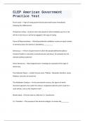 CLEP American Government Practice Test 2024