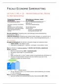 Fiscale Economie Samenvatting
