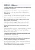 NIMS ICS 100 Lesson questions and correct detailed answers &vert;already graded a&plus;