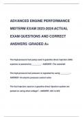 ADVANCED ENGINE PERFORMANCE  MIDTERM EXAM 2023-2024ACTUAL  EXAM QUESTIONS AND CORRECT  ANSWERS GRADED A+