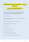 CHFI Rules Exam With 100&percnt; Correct Answers &vert; Already Passed&vert;Graded A&plus;