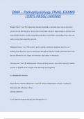 D069 &ndash; Pathophysiology FINAL EXAMS  &lbrack;100&percnt; PASS&rsqb; verified