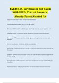IAED ETC certification test Exam With 100&percnt; Correct Answers &vert; Already Passed&vert;Graded A&plus;