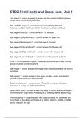 BTEC Health and Social Care