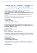 Capstone Med Surg Assessment 1 Questions with Correct Answers &semi; latest spring 2023