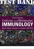 TEST BANK for Cellular and Molecular Immunology 10th Edition by Abbas A, Lichtman Andrew, Pillai Shiv (All Chapters 1-21)