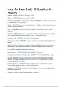 Vocab For Exam 3 With All Questions & Answers  All Correct And Verified