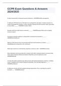CCPR Exam Questions & Answers 2024&sol;2025
