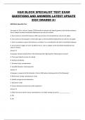 H&R BLOCK SPECIALIST TEST EXAM QUESTIONS AND ANSWERS LATEST UPDATE 2024 GRADED A+ 