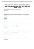 NRNP 6630 FINAL EXAM &lpar;3 VERSIONS&rpar; QUESTIONS AND ANSWERS LATEST UPDATE 2024 &sol;NRNP6630 FINAL EXAM 