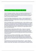 PSYC290 FINAL EXAM REVIEW 2024 QUESTIONS AND ANSWERS