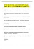 WGU C107 PRE-ASSESSMENT EXAM 2024 WITH 100&percnt; CORRECT ANSWERS
