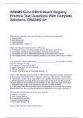ARDMS Echo RDCS Board Registry Practice Test Questions With Complete Solutions, GRADED A+