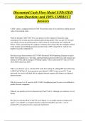 Discounted Cash Flow Model UPDATED  Exam Questions and 100&percnt; CORRECT  Answers