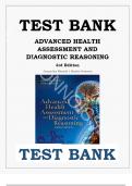 Test Bank For Advanced Health Assessment and Diagnostic Reasoning 3rd Edition by Jacqueline Rhoads 9781284105377 Chapter 1-16 Complete Guide.