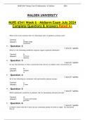 WALDEN UNIVERSITY  NURS 6541 Week 6 – Midterm Exam July 2024 Complete Questions & Answers Rated A+