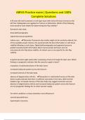 ABFAS Practice exam&vert; Questions and 100&percnt; Complete Solutions