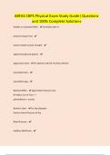 ABFAS CBPS Physical Exam Study Guide&vert; Questions and 100&percnt; Complete Solutions