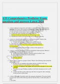 ATI Comprehensive Predictor Exam questions and answers Latest 2024