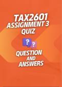 TAX2601 Assignment 3 &lpar;534034&rpar; Due 8th April 2024 - Quiz Answers&period; &num;DISTINCTION &num;TAX2601