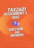 TAX2601 Assignment 3 (534034) Due 8th April 2024 - Quiz Answers. #DISTINCTION #TAX2601