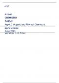 A-level CHEMISTRY 7405/2 Paper 2 Organic and Physical Chemistry Mark scheme June 2023