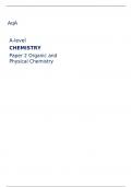 AqA   A-level CHEMISTRY Paper 2 Organic and Physical Chemistry JUNE 2023