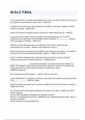 M-SLC FINAL 2024&sol;2025 &lpar;100&percnt; verified solutions&rpar;