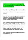 PLTW Intro to Engineering Design End of Course Assessment Study Guide with Complete Solutions