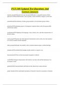 FCS 340 Updated Test Questions And  Correct Answers