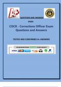 CDCR - Corrections Officer Exam Questions and Answers