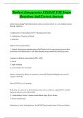 Medical Emergencies FISDAP TOP Exam Questions And Correct Answers