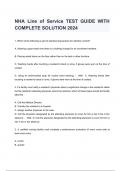  NHA Line of Service TEST GUIDE WITH COMPLETE SOLUTION 2024