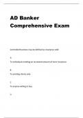 AD Banker  Comprehensive Exam