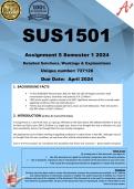 SUS1501 Assignment 5 (COMPLETE ANSWERS) Semester 1 2024 - DUE  April 2024