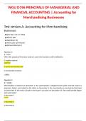WGU D196 PRINCIPALS OF MANAGERIAL AND FINANCIAL ACCOUNTING &vert; Accounting for Merchandising Businesses