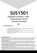 SUS1501 Assignment 5 (ANSWERS) Semester 1 2024 - DISTINCTION GUARANTEED