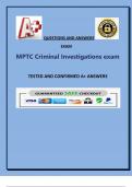 MPTC Criminal Investigations exam