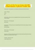 A&P Ch&period; 24 The Nervous System with 100&percnt; Verified Solutions &vert; Updated & Verified &vert; 2024