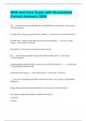 NHA and Core Exam with Guaranteed Correct Answers 2024