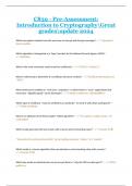 C839 - Pre-Assessment&colon; Introduction to CryptographyGreat gradesupdate 2024